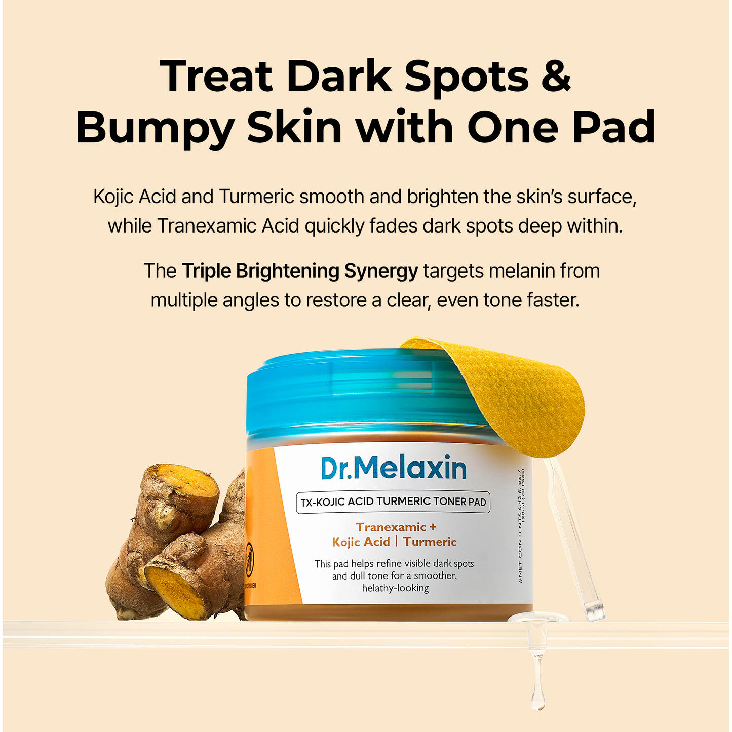 Kojic Acid Turmeric TX Toner Pad 70pads